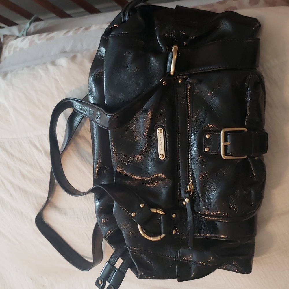 Michael Kors Black shiny leather handbag